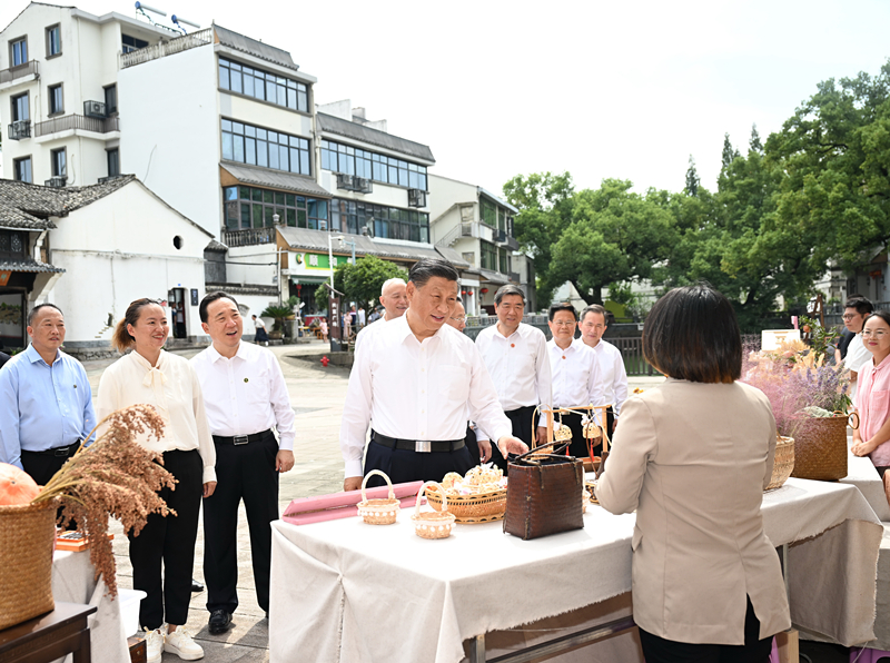 2023年9月20日，習(xí)近平在金華市義烏市后宅街道李祖村考察。