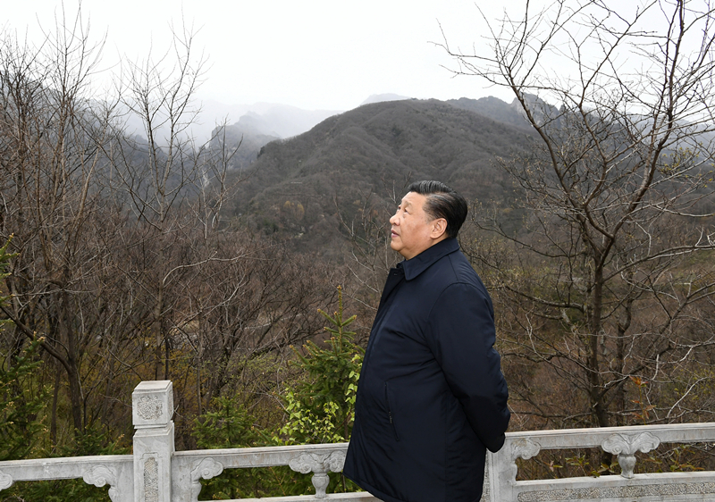 2020年4月20日，習(xí)近平在陜西秦嶺牛背梁國家級自然保護(hù)區(qū)，了解秦嶺生態(tài)保護(hù)工作情況。