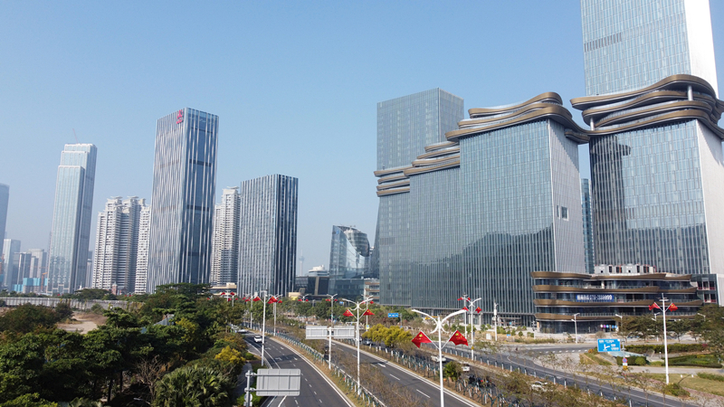 2024年1月1日，廣東珠海，橫琴粵澳深度合作區(qū)樓群。